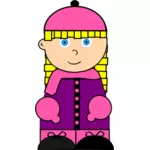 Girl in winter clothes