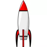 Cohete espacial de dibujos animados