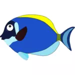 Blue cartoon fish