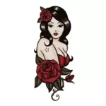 Lady med roser