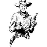 Cowboy, Zeichnung