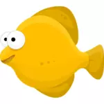Piirretty keltainen kala