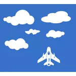बादलों में हवाई जहाज