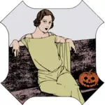Halloween dame beeld