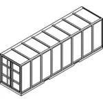 Shipping container tegning