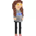 Pixel dívka obrázek