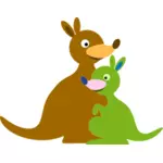 Cartoon kangoeroes