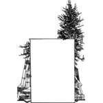 בתמונה וקטורית מסגרת עץ חג המולד
