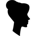 Kvinnliga profil siluett bild