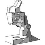 顕微鏡の灰色アイコン