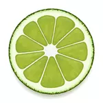 Zielone owoce plasterek