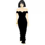 Black dress lady