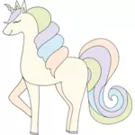 Pastel Unicorn vektorbild