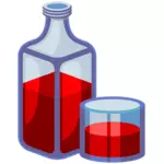 Pictogrammen voor fles en glas