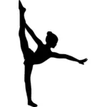 Ballerina silhouet vector afbeelding