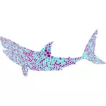Shark with colorful dots