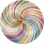 Färgstarka linjerna i en cirkel