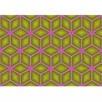Grønt mønster med rosa striper
