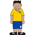 Giocatore di gioco del calcio da Brasil