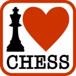 ' I Love scacchi ' tipografia