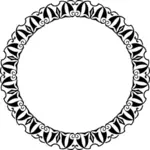 Cadre circulaire en noir et blanc