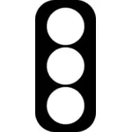 Verkeerslicht indicator silhouet