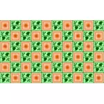 Arrière-plan floral en vert et orange