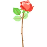 Punainen ruusu, jossa on piikkejä