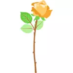 Gele roos met doornen