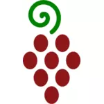 Кучу винограда векторное изображение