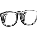 Skisserte briller vektor image