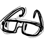 Getekende bril in zwarte kleur