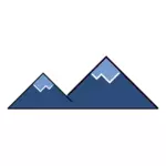 Icona di minima della montagna neve