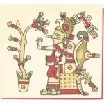 Aztec codex vektor image