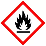 可燃性物質の警告