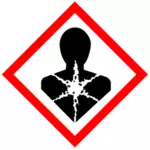 मानव स्वास्थ्य के लिए खतरनाक पदार्थों के लिए pictogram