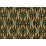 Teste padrão colorido de hexágonos