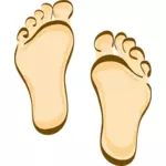Menselijke voeten cartoon glinsterende clip art