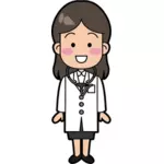 Illustrazione di vettore del medico femminile