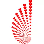 לבבות מערבולת עיצוב בתמונה וקטורית