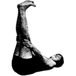 Exercício de estiramento de perna