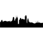 费城城市景观天际线剪影