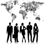 Business folk og verden kart