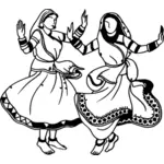 跳舞的传统女孩