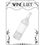 صورة متجهة لقائمة النبيذ