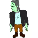 Groene zombie in pak