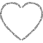 Philosophy heart typography