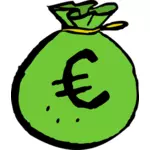 حقيبة المال يورو الخضراء