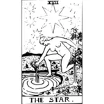 Stjärnan symbol ockulta kort