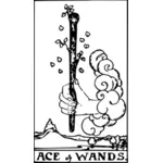 ACE różdżki karty